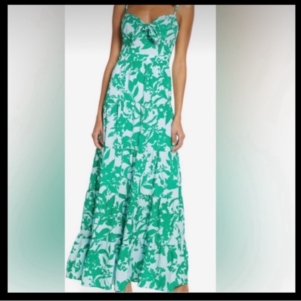 Eliza J Tie Front Maxi Women’s Dress NWT